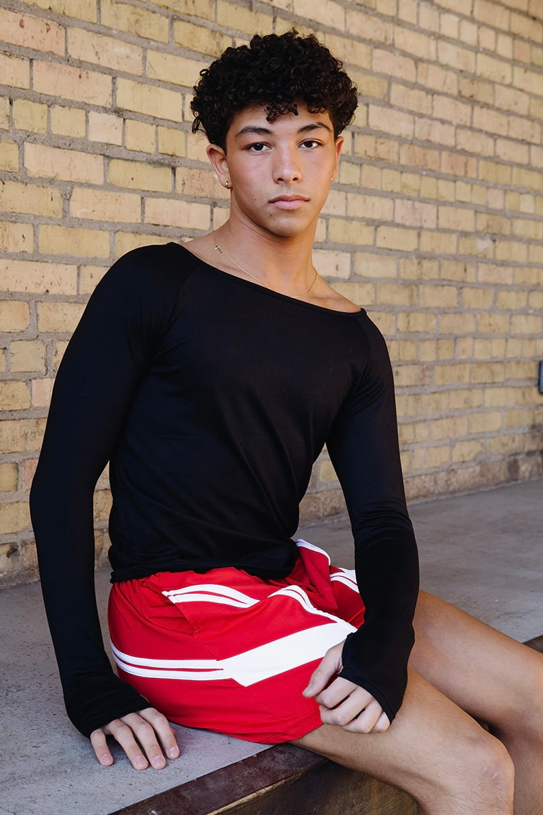 Selen Boat Neck Tee - Black | Tiger Friday Dancewear – TigerFriday