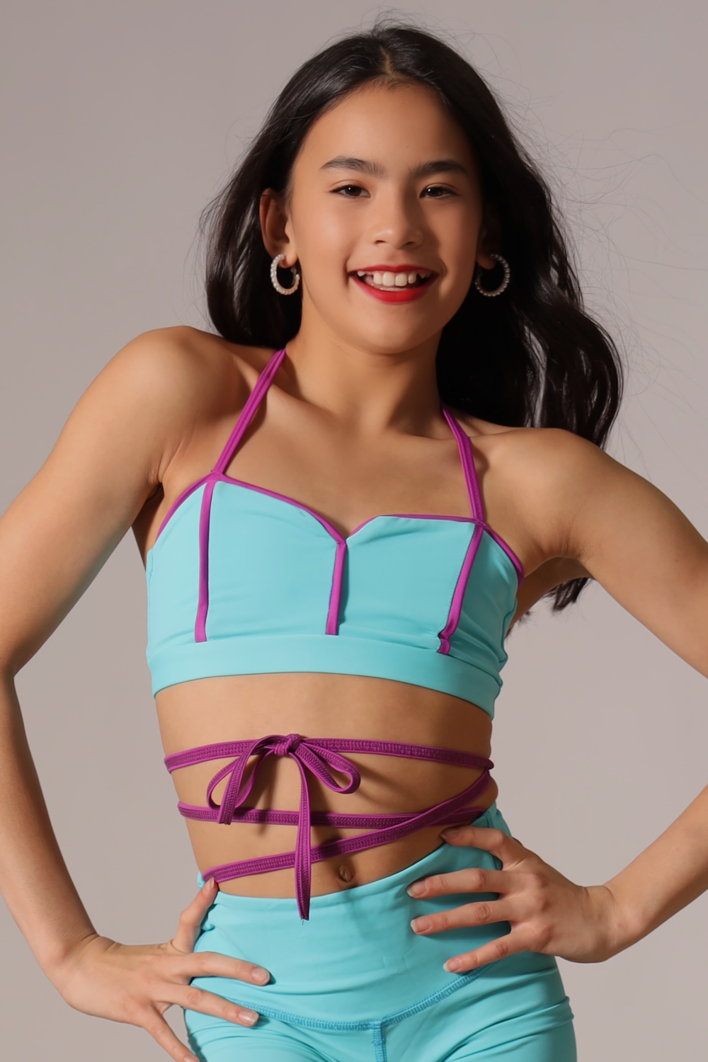 Girls dance wear tiger 2024 friday crop top