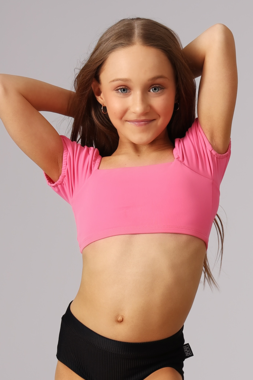 Girls dance wear tiger 2024 friday crop top