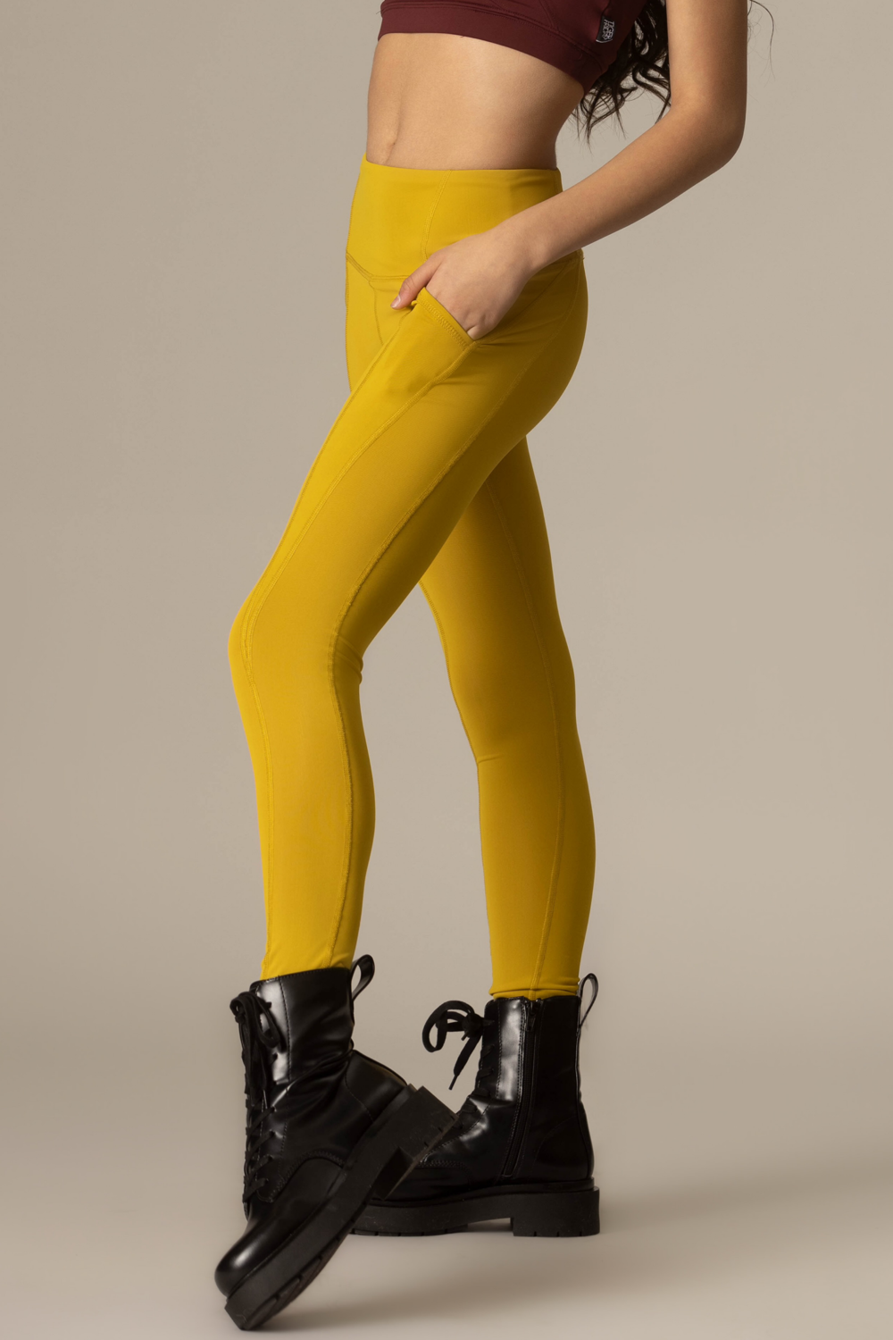 Leggings mustard yellow sale