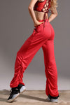 Mad Rouche Wide Leg Pant - Cherry - FINAL SALE