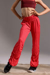 Mad Rouche Wide Leg Pant - Cherry - FINAL SALE