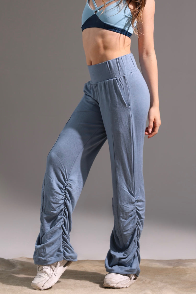 Mad Rouche Wide Leg Pant - Steel - FINAL SALE