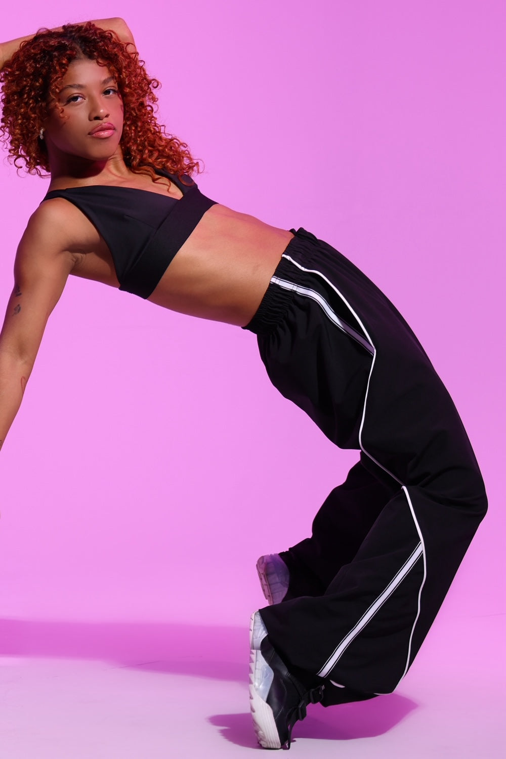 Disconnect Wide Leg Joggers - Black | Tiger Friday Dancewear