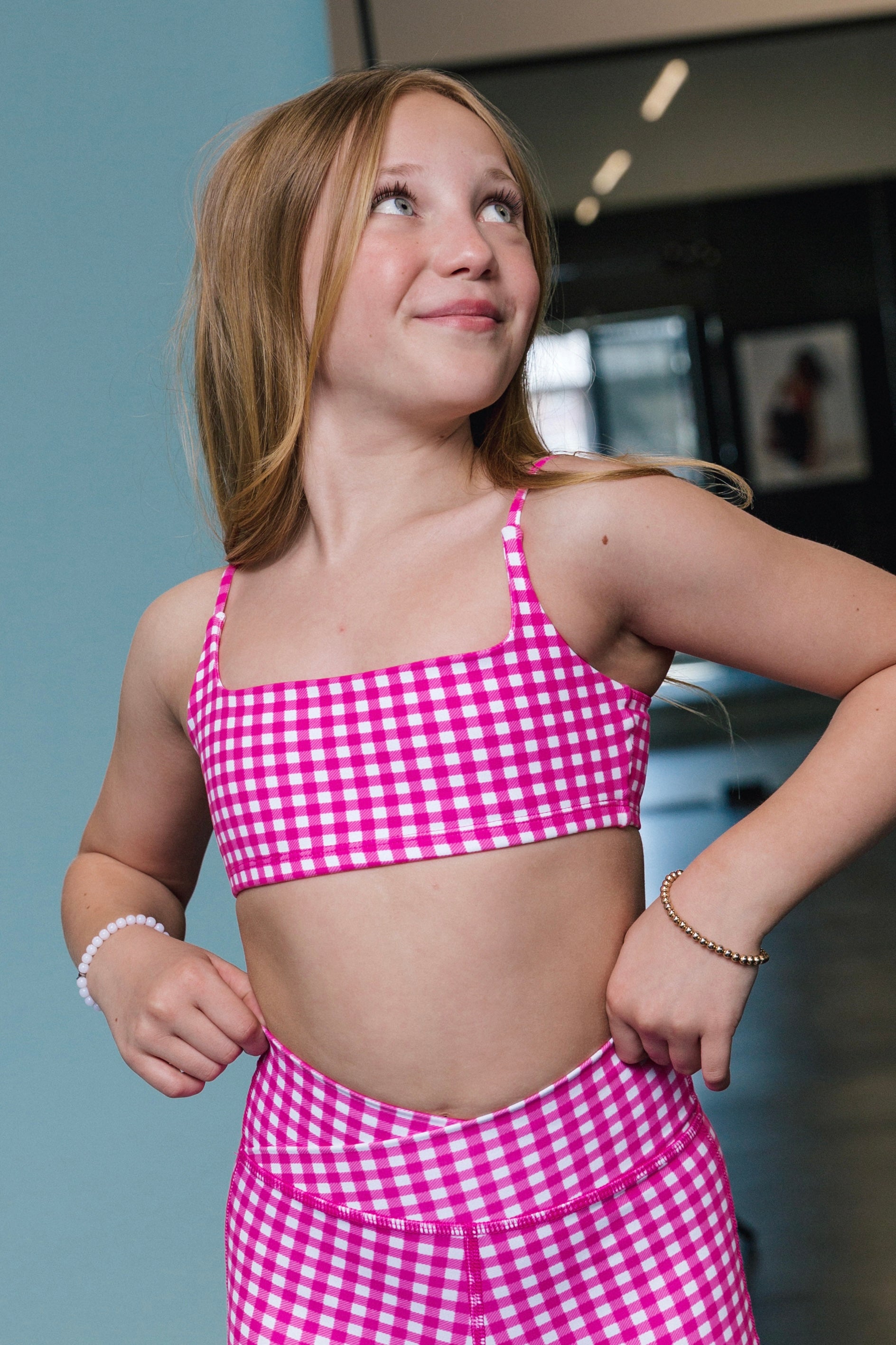 True Cami Bra - Hot Punk Gingham