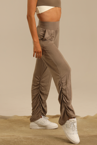 Mad Rouche Wide Leg Pant - Dune