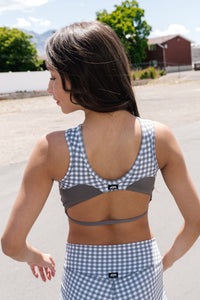 Frisco Crop - Pewter Gingham