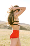 Sage Reversible Crop Top - Cherry/Tiger