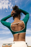 Heavenly Long Sleeve Crop - Ivy
