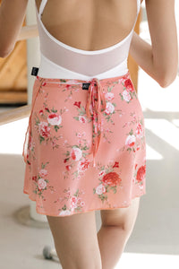 Chiffon Ballet Skirt - Peach Floral