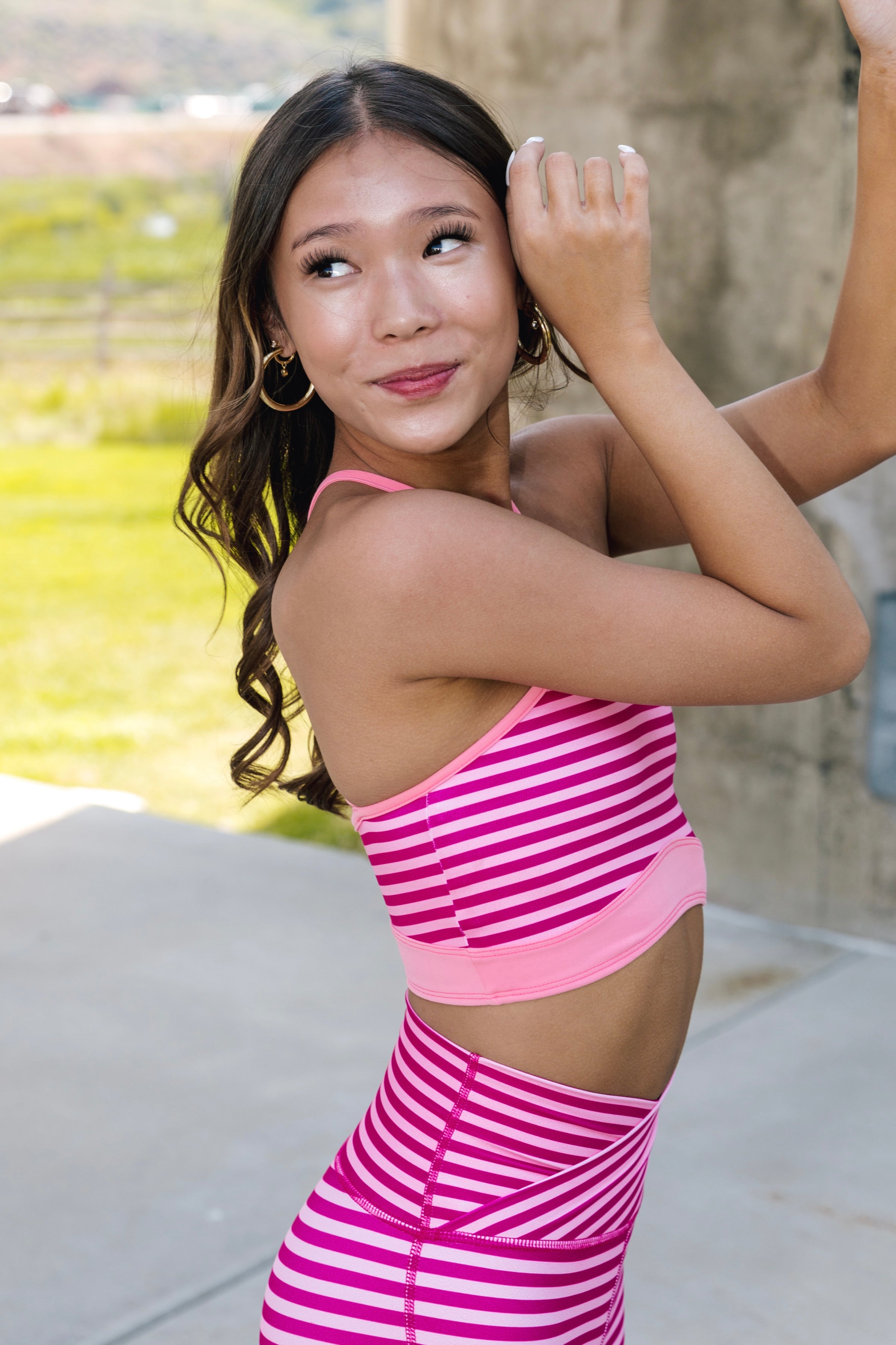 Only Chance Crop - Cosmopolitan Stripe