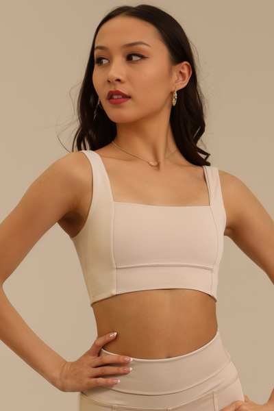 Lennon Crop Top - Ecru | Tiger Friday Dancewear – TigerFriday