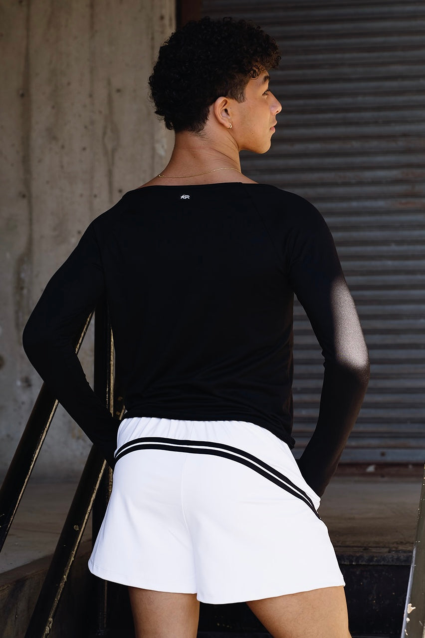 Selen Boat Neck Tee - Black | Tiger Friday Dancewear – TigerFriday