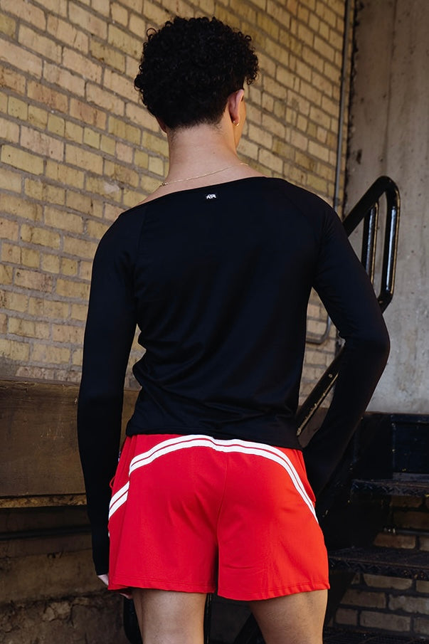 Selen Boat Neck Tee - Black | Tiger Friday Dancewear – TigerFriday
