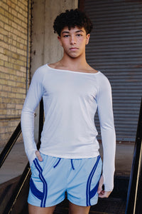 Selen Boat Neck Tee - White