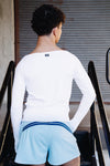 Selen Boat Neck Tee - White