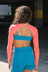 Mesh Bolero Shrug - Coral