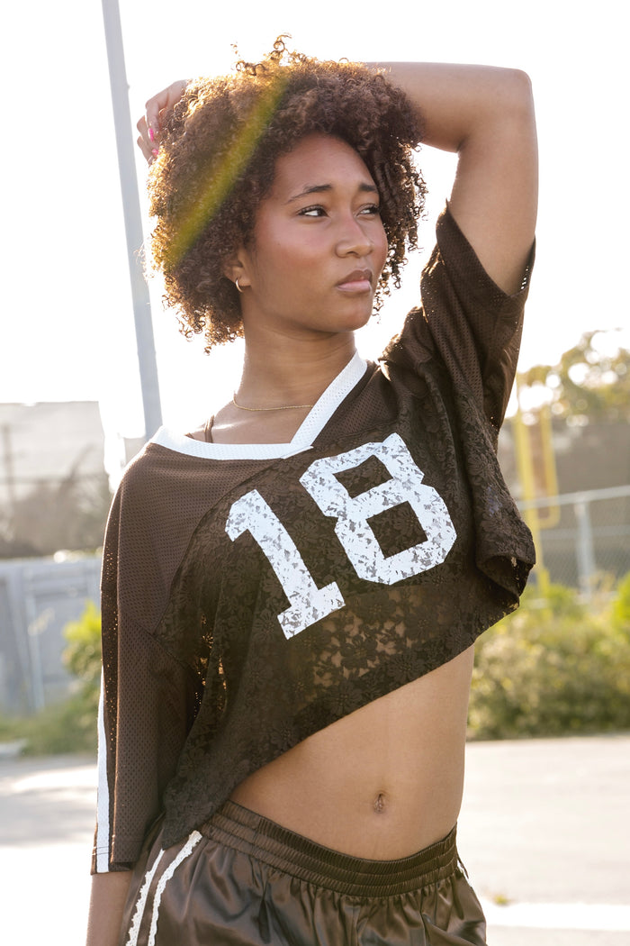 Cropped Lace Jersey - Milano