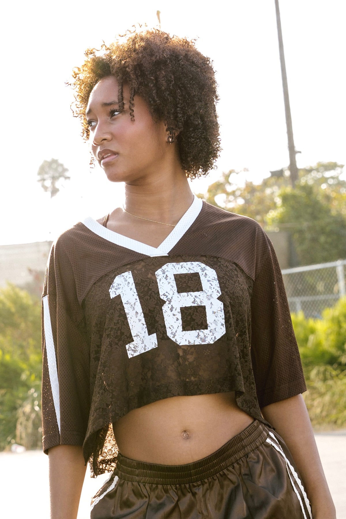 Cropped Lace Jersey - Milano