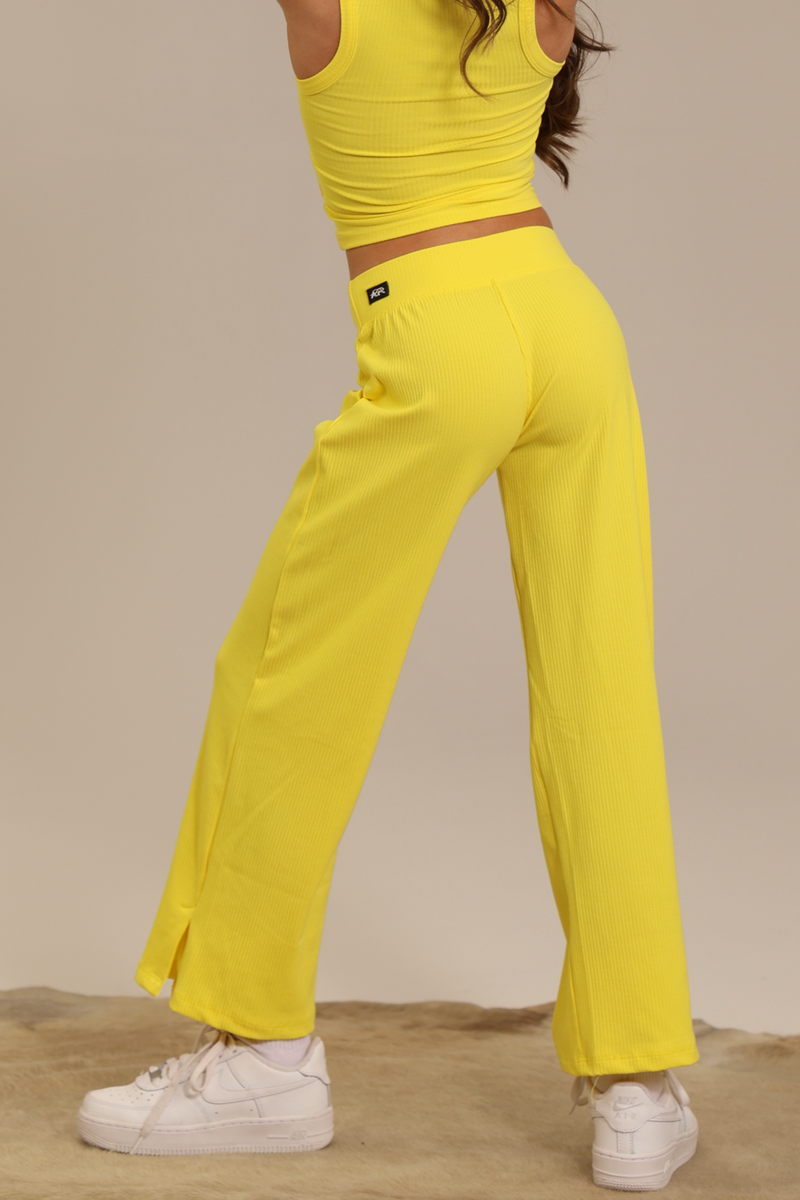 Create Wide Leg Pant - Lemon