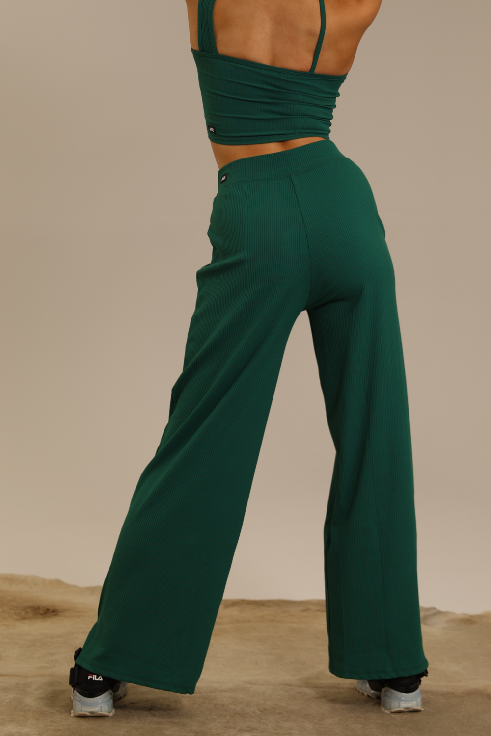 Create Wide Leg Pant - Evergreen