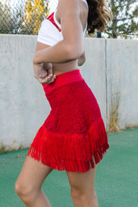 Rosa Lace Ballroom Skirt 2.0 - Cherry