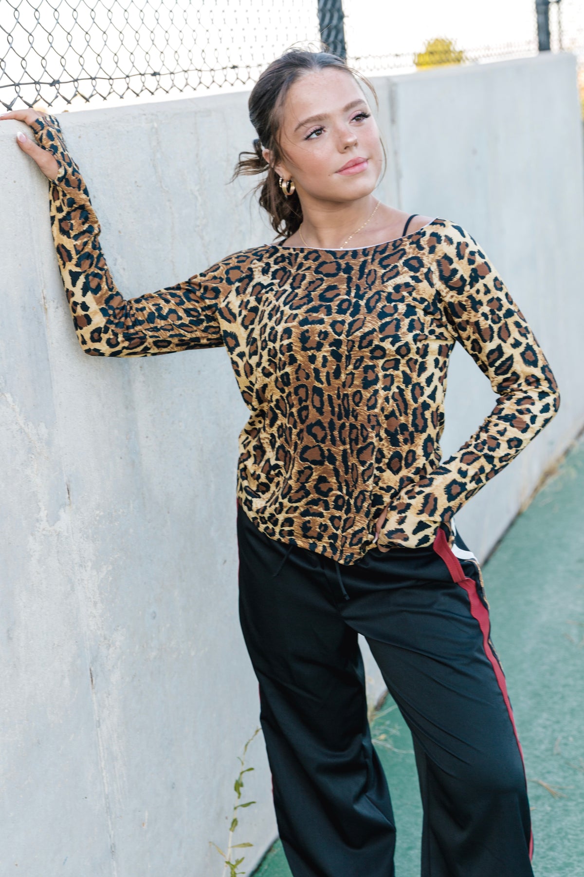 Selen Boat Neck Tee 2.0 - Cheetah