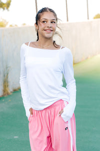 Selen Boat Neck Tee 2.0 - White