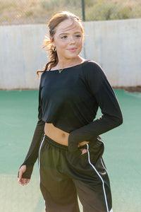 Selen Boat Neck Tee 2.0 - Black