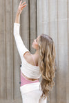 Barre Sweater Top - Ivory