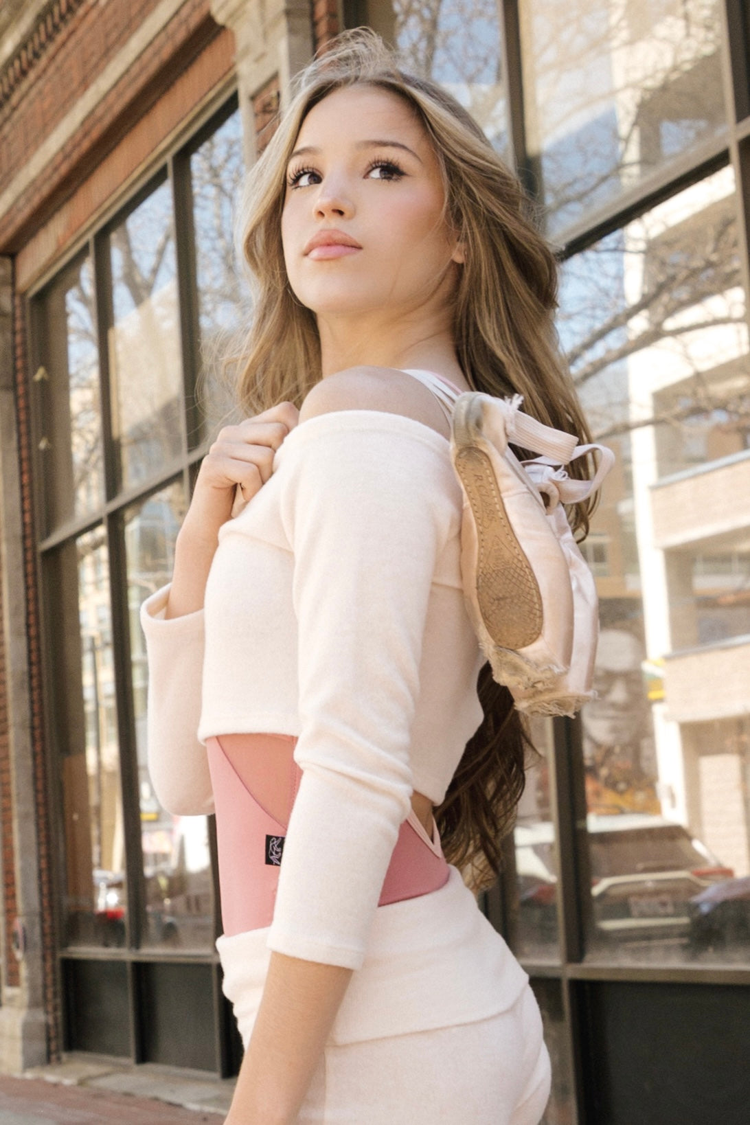 Barre Sweater Top - Ivory