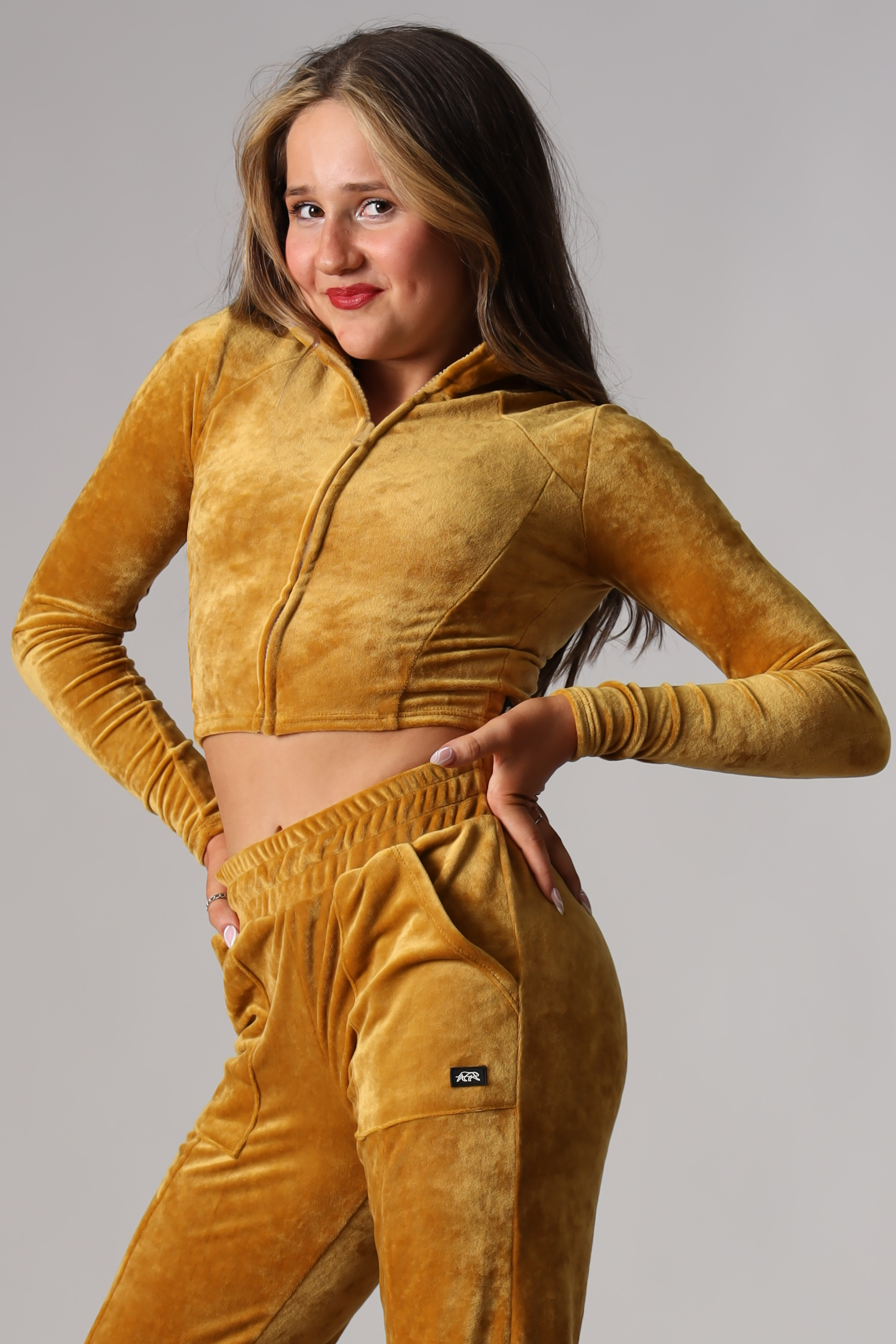 Luxe Cropped Track Jacket - 24K - FINAL SALE