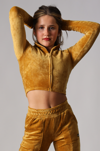 Luxe Cropped Track Jacket - 24K - FINAL SALE