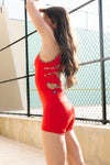Vixen Jumpsuit - Wild Cherry
