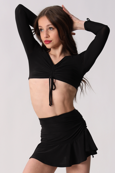 【HI FI FNK】Console Cropped Shirt Swivel+Cinch Crop Top - Black - FINAL SALE – TigerFriday