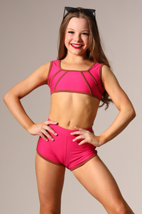 Vitality Crop Top - Sugar Pop | Tiger Friday Dancewear Vitality Crop Top - Sugar Pop | Tiger Friday Dancewear