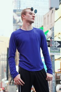 TeeMotion Long Sleeve Fitted Tee - Royal