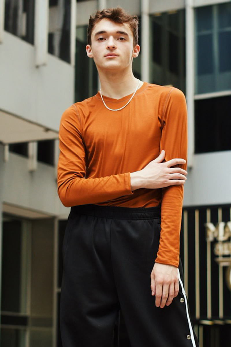 TeeMotion Long Sleeve Fitted Tee - Copper - FINAL SALE