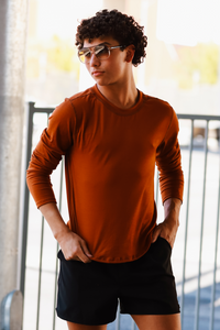 TeeMotion Long Sleeve Fitted Tee - Copper