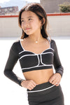 La Rêve Long Sleeve Crop - 8 Ball