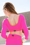 La Rêve Long Sleeve Crop - Hot Tamale