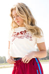 Easy Tiger Cropped Tee - Cream