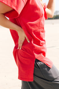 Montana Oversized Tee - Terracotta