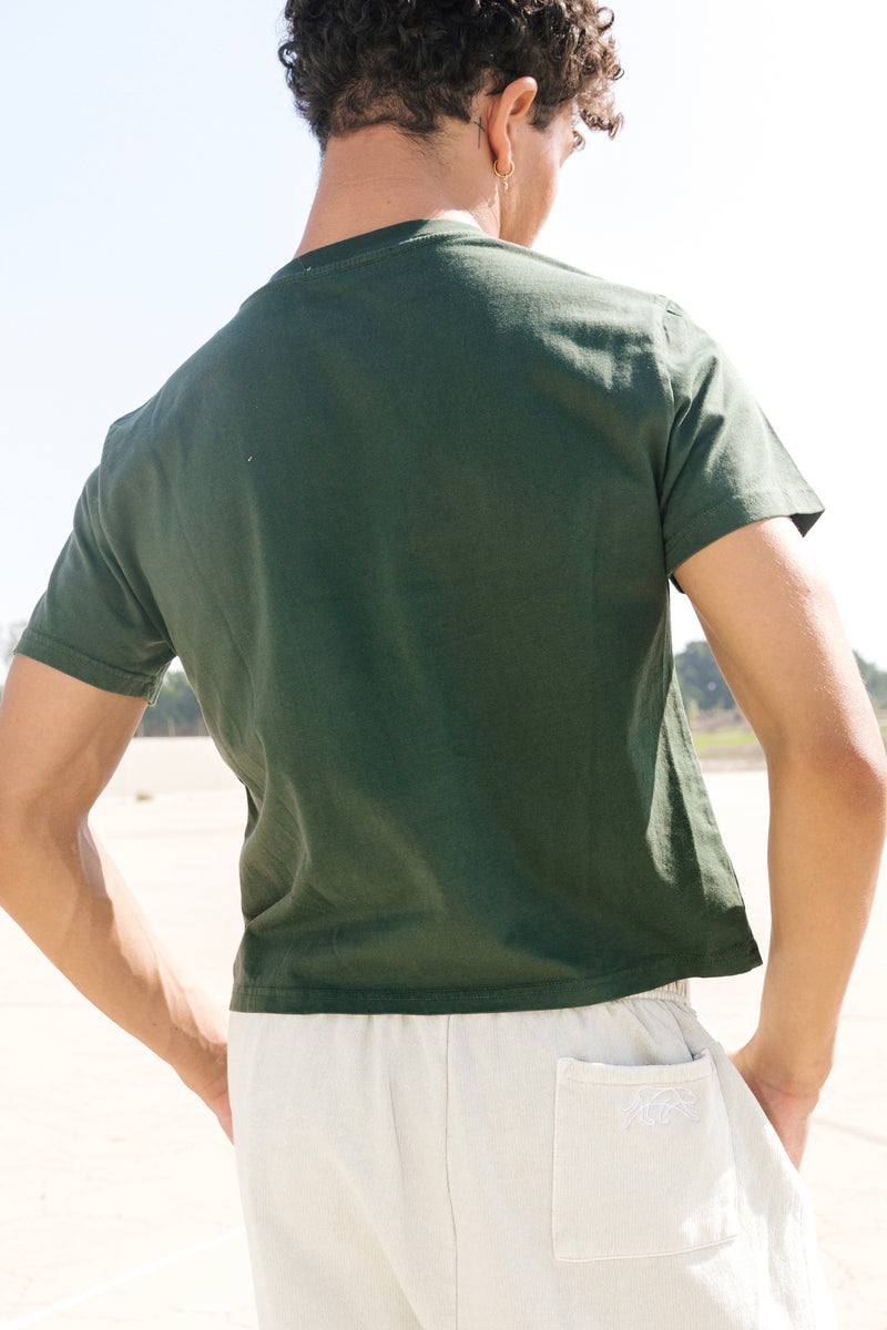 Easy Tiger Cropped Tee - Forest