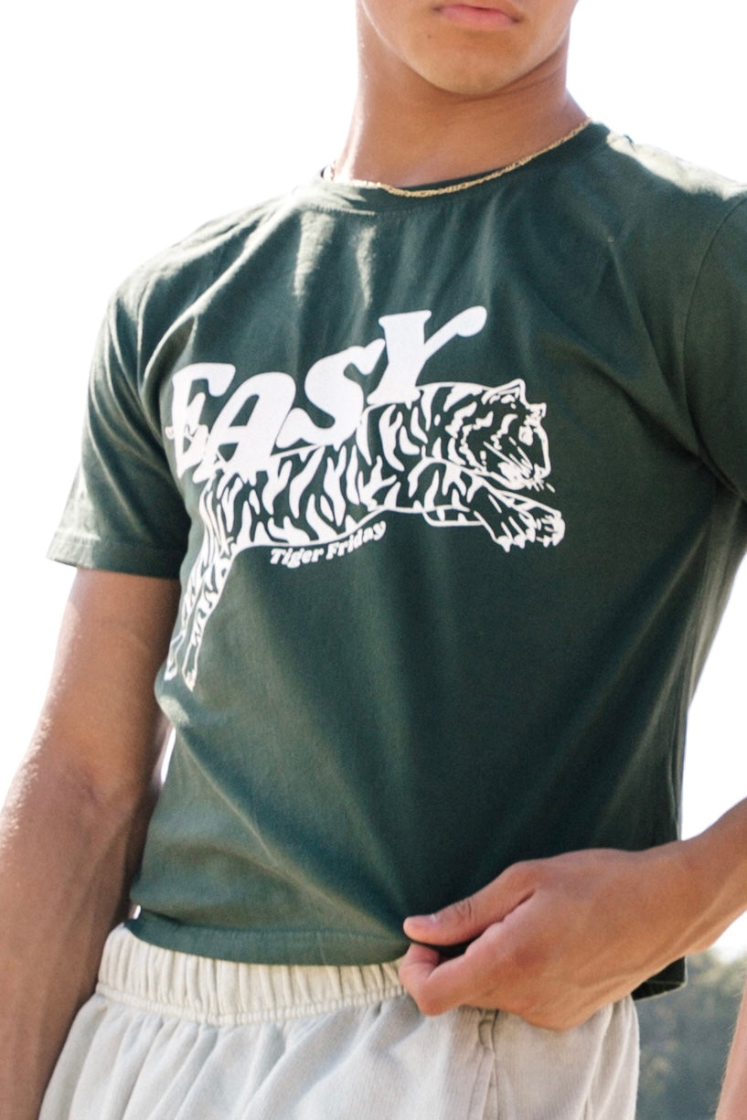 Easy Tiger Cropped Tee - Forest