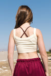 Boston Cropped Tank - Bone