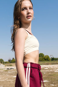 Boston Cropped Tank - Bone