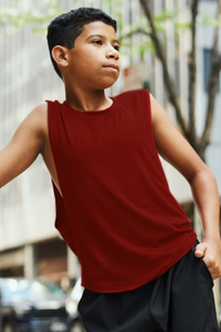 (pre)Loved TeeMotion Sleeveless Fitted Tee - Maroon - FINAL SALE