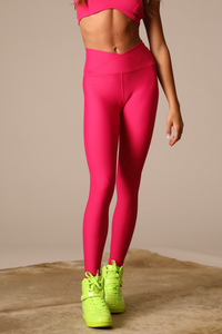 (pre)Loved Hot Cross Leggings - Fuchsia - FINAL SALE