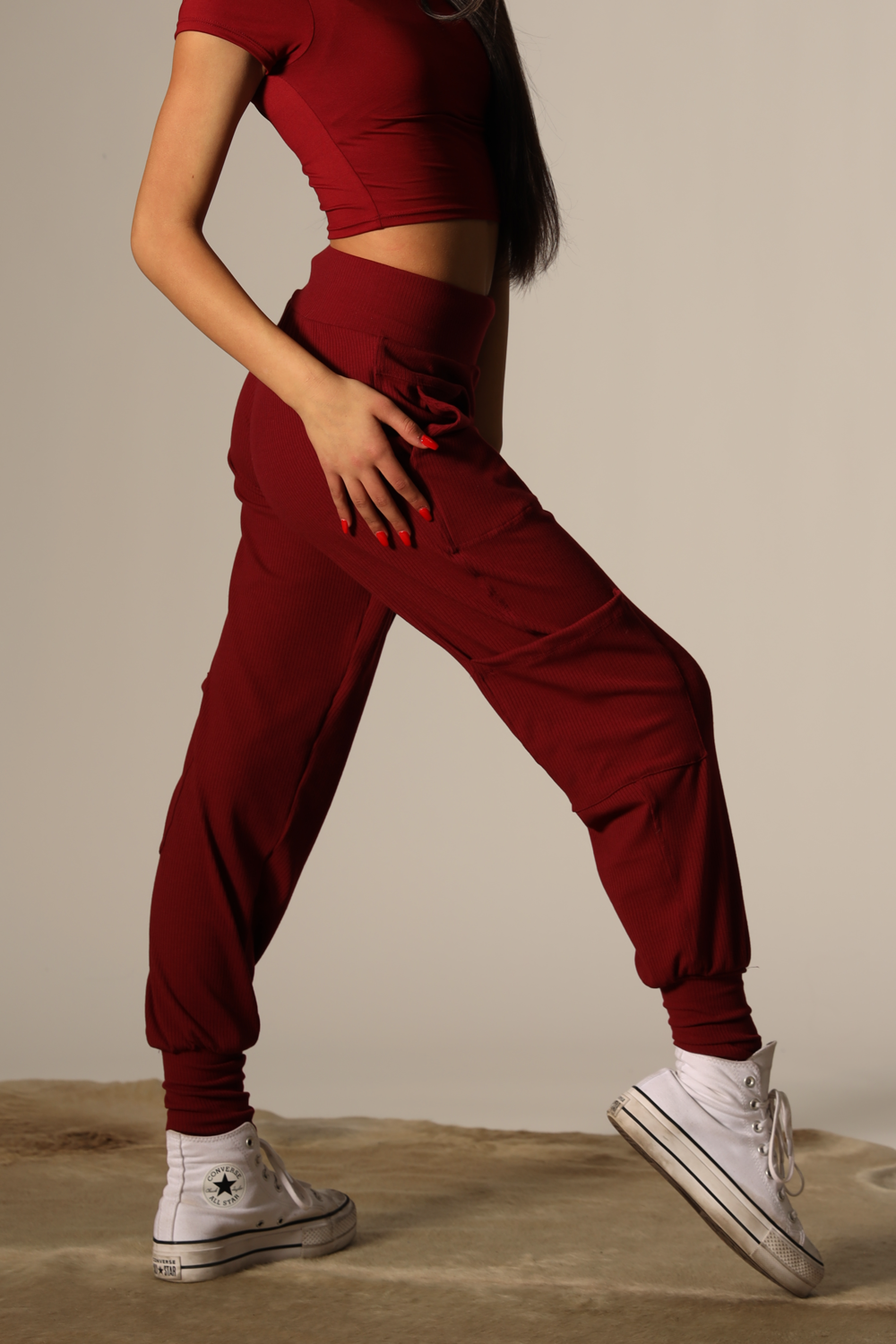 (pre)Loved Free Move Cargo Joggers - Garnet - FINAL SALE